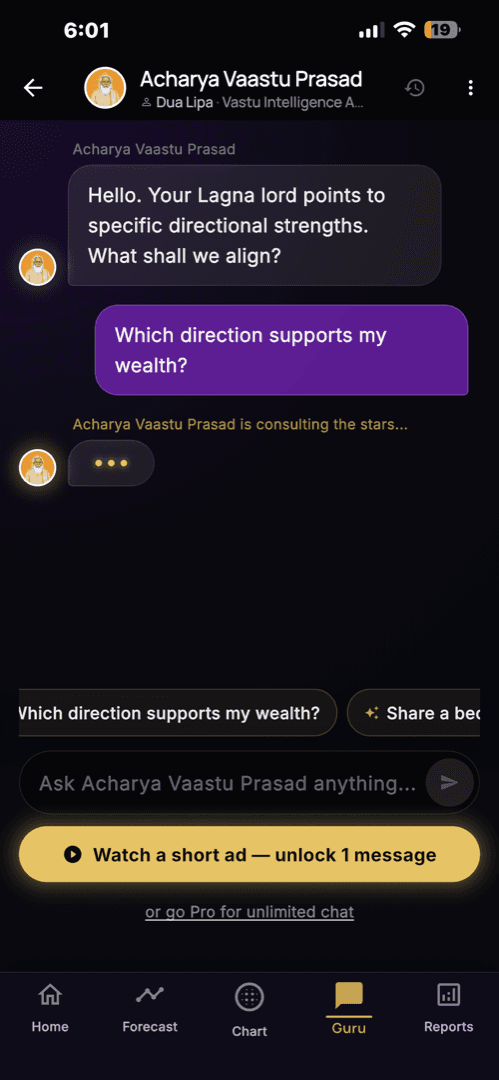 Chat with an AI astrology guru that reads your real birth chart